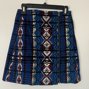 J Crew A-line Geometric Patterned Skirt
